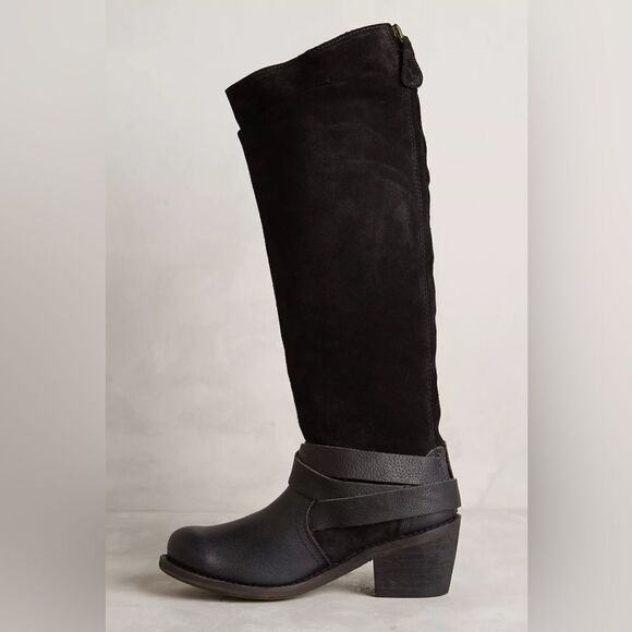 Anthropologie Gee Wawa Nancy suede Moto boots 8 - Picture 3 of 6